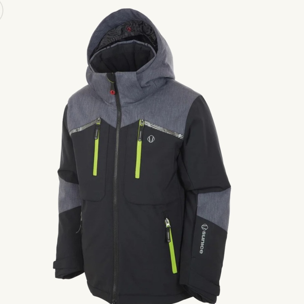 Sunice Oliver Boys Waterproof Insulated Stretch Snow Jacket EUC
